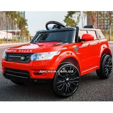 Детский электромобиль M 3402 EBLR-3 Land Rover, кожаное сиденье, красный